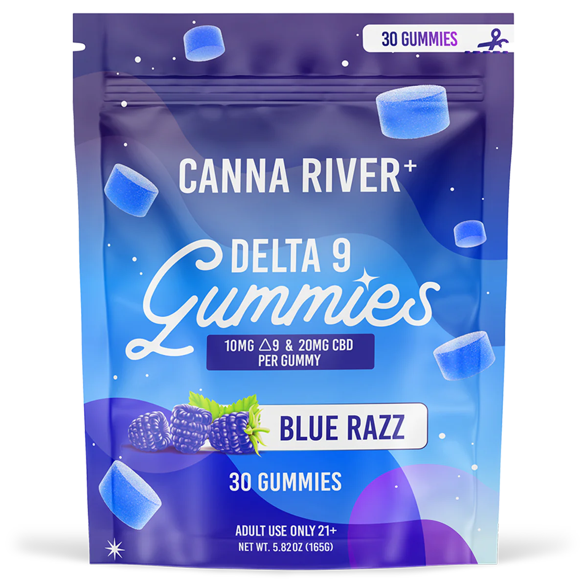 Canna River Premium Gummies (Blue Razz)